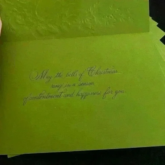 Hallmark Christmas Cards Green- 10 cards - Picture 2 of 4
